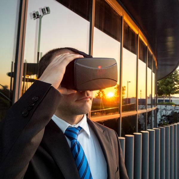 Man with VR headset