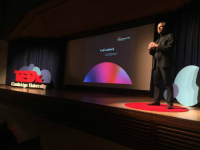 Man talking at TEDX